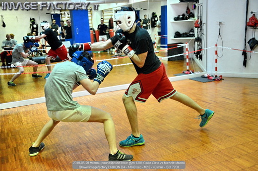 2019-05-29 Milano - pound4pound boxe gym 1381 Giulio Cielo vs Michele Mainoli